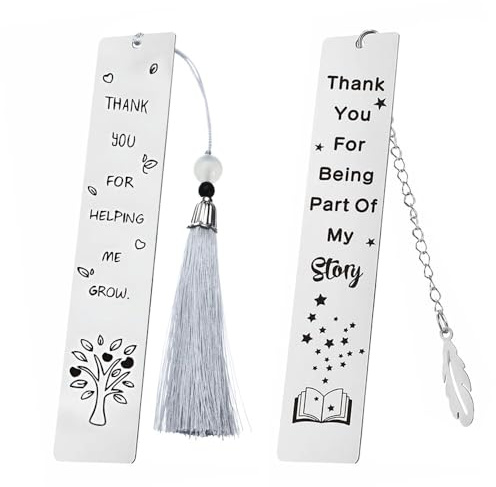 Dayinkes 2PCS Metall-Lesezeichen, Edelstahl-Lesezeichen mit exquisiten Geschenk-Box, gravierte Lesezeichen Geschenke perfekt für Ostern, Thanks Giving, Bibel Studie Belohnung Lesezeichen