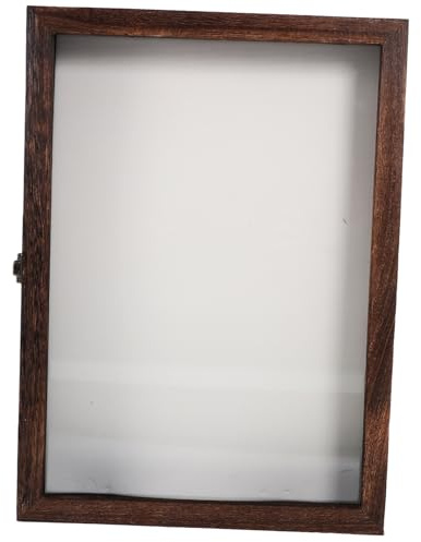 STOBAZA Caja de Exhibición Vitrina Multifuncional de Madera Tapa Transparente Retro y Varios estilos y Cerradura para Muestras y Especímenes Adecuado para Exposición de Insectos