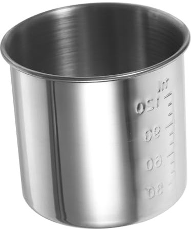 Didiseaon Vaso Medidor De Cocina De Acero Inoxidable 304, Capacidad 120 Ml, Taza Medidora Escala, Resistente y Multifuncional, Para Uso Doméstico Cocina y Medición De Arroz