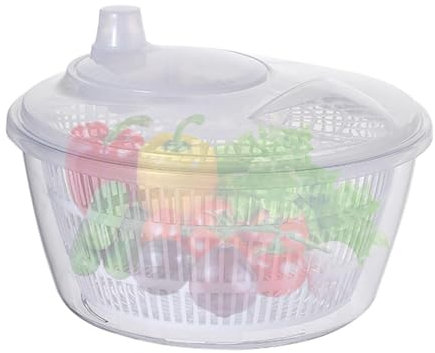 DAWCBVJQ 22,8 × 12 × 17,5 cm, centrifuga per insalata, scolapiatti per frutta domestica, scolapiatti per insalata, asciugatrice per lattuga, lavatrice per verdure lattuga e verdure