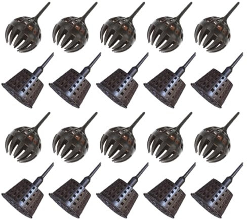 ifundom Lot de 20 Boîtes à Engrais Plastiques Couvercle pour Jardinage, Mini Paniers à Engrais pour Bonsaïs et Plantes en Pot, Conteneurs Compacts pour Fertilisation Automatique,