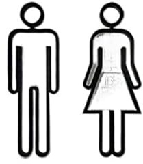 Simbolo WC Bagno Cartelli da parete for porta WC/bagno/toilette/WC da 15 * 13 cm, cartelli rapidi for etichetta da parete for porta bagno/WC(Color-04)
