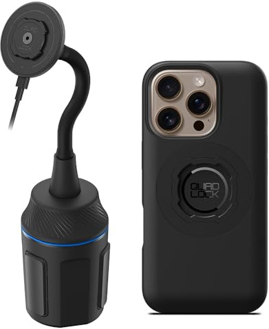 Quad Lock Cup Holder Mount Kit - iPhone 16 Pro MAG with MAG Wireless Charging Head (V2)