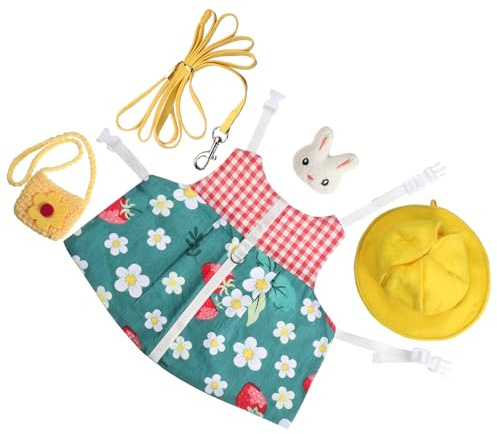 BELLIFFY Kaninchen Geschirr Satz Zuggeschirr Aus Robustem Material Mit Leine Outdoor Hasenzugband Für Kleine Kaninchen Und Kleintiere