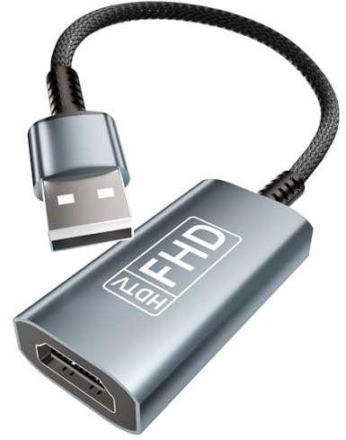 grestar USB auf HDMI Adapter 1080P, USB 2.0/3.0 zu HD Adapter für Monitor, Projektor, HDTV,Laptop, HDMI Konverter Kompatibel mit Windows 11/10/8.1/8/7, Mac OS