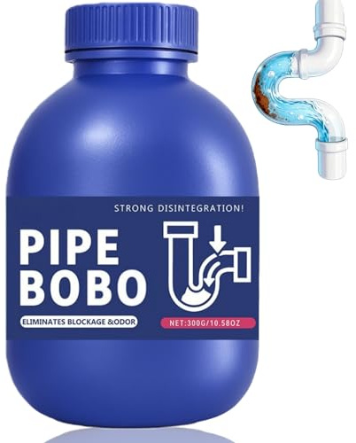 300g Drain Unblocker & Toilet Unblocker,Powerful Sink & Drain Cleaner,Pipe Bobo Drain Cleaner,Pipe Dredge Agent,Shower Drain Unblocker,Kitchen Sink Unblocker,Wild Drain Cleaner,Foaming Pipe Cleaner