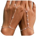 YADOCA Handkedja, damarmband med ring, justerbar fingerkedja | Armband guld/silver handväska vattentät, allergivänlig och fläcksäker, justerbar för vardag bröllop semester festival