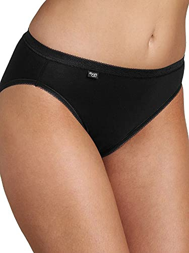 Sloggi Damen Unterhose Basic+ Tai , 4-Pack, 44, Schwarz