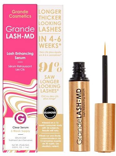 Grande Cosmetics GrandeLASH-MD Wimpernverstärkendes Serum - Ausgezeichnete Formel für Längere, Dichter Aussehende Wimpern - 1 ml