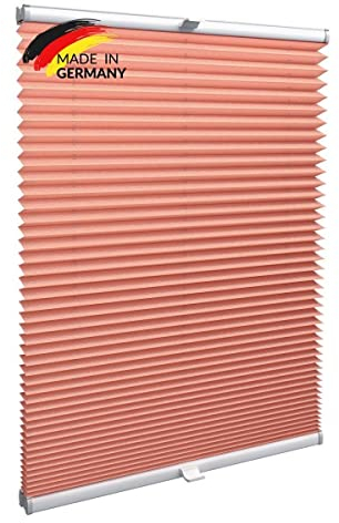 Gardinen21 Plissee nach Maß zum Kleben | Jalousien Rollo mit Klebefunktion | Sonnenschutz und Sichtschutz | Maßgefertige Fenster & Türen Rollos inRosa