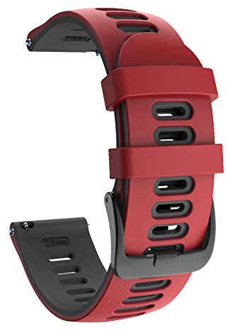 ISABAKE 20mm weiches Silikonarmband für Vivoactive 3/Samsung Galaxy Active 2/Garmin Forerunner 245/245 Music GPS Running Smartwatch/Vivomove HR/Forerunner 645 Music
