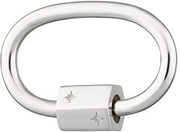 Lily Charmed - 925 Sterling Silver Oval Carabiner Charm Lock