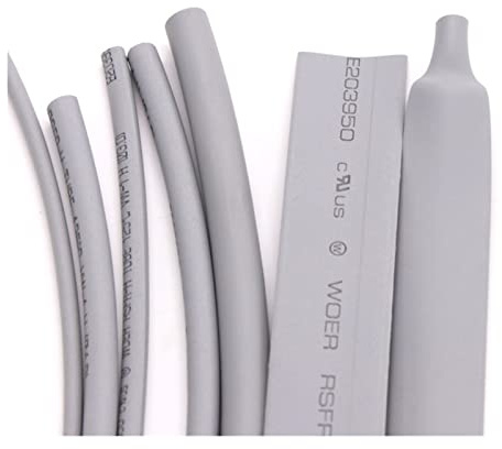 1Meter Grey Heat Shrink Tubing Cable Sleeve Heat Shrink Wrap Tube Sleeving Dia 1mm - 50 Mm Heat Shrink Tube 2:1 Polyolefin Thermal Cable Sleeve (Color : Grey1, Inside Diameter : 40mm x 1 Meter)