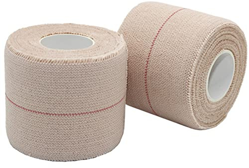 Elastic Adhesive Bandage Tape, 5cm x 4.5 Rugby Lifting Strapping Adhesive Bandage Tape for Ankles, Knees, Elbows, Extra Strong (Skin)