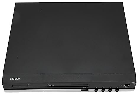 Lecteur DVD Compact, Interface Multimédia HD 1080P, Lecteur CD à Mémoire de Lecture DVD pour Téléviseur (Prise UE)