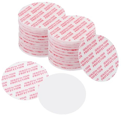 PATIKIL 200 Pièces Joint D'Étanchéité 38 mm/1,48 Pouce Blanc Rouge | en Mousse, Résistant à La Pression, pour Bouchons de Bouteilles, Scellés Sensibles à La Pression