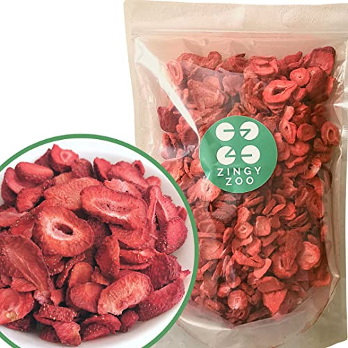 Fresa Liofilizada | Comida Liofilizada | XXL 500g Fresa Deshidratada Fruta Liofilizada | Vegana Cruda 100% Fruta Pura | Freeze Dried Fruit Strawberry Slices de Fresa Sin Azucar Fresas Fruta Escarchada