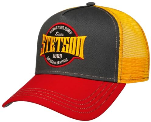 Stetson Rocking Your World Trucker Cap Mehrfarbige Mütze 100% Baumwolle Meshcap Snapback Stickerei Herren Frühjahr Sommer