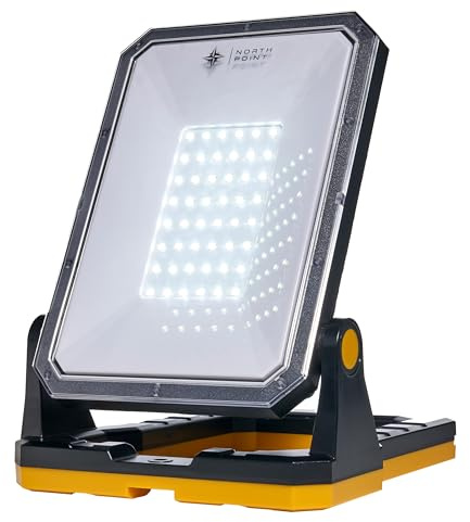 Northpoint Multi Akku LED Baustrahler Arbeitsstrahler für 18-20V Akkus max. 30W 3000LM 6500K dimmbar kompatibel mit BOSCH Professional, Makita, DEWALT, Black&Decker, PorterCable, STANLEY und Milwaukee