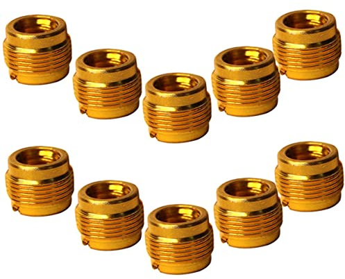 Mikinona 10 Stück Mikrofonarmstativadapter aus Aluminium 3/8 Innengewinde 5/8 Außengewinde mit Einfacher Installation und Weiter Kompatibilität für Mikrofonständer