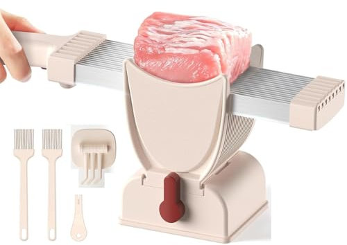 2025 Nouveau couperet trancheur de Viande fraîche, épaisseur réglable de 2 ou 4 mm, Ensemble de Couteaux de Cuisine, pour la Cuisine Domestique au Barbecue, ne Convient Pas aux viandes surgelées