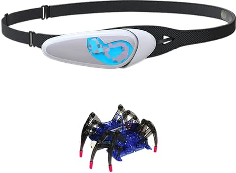 Bracelet de méditation de détection biologique, bracelet de biofeedback pour ondes cérébrales, avec 3 contrôles d'application, ajout de lumières de détection émotionnelle et analyse des données d'onde