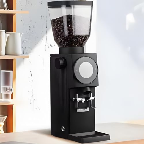 vnmudzeo Moulin éLectrique à Meules Plates avec éCran Tactile, Lame Plate en Acier SpéCial De 83 Mm, RéGlages MicroméTriques Continus, pour Café Filtre, CafetièRe à Piston