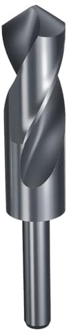 QUARKZMAN Punta Da Trapano 27mm 1/2 Gambo Ridotto Rotondo 4241 118° | Per Plastica Legno Rame Alluminio Ferro Metallo Medio Morbido, Nitrurazione Nera, Punta Standard, Acciaio Rapido