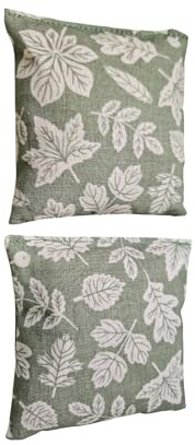 Saco semillas microondas, Tela 100% algodón organico. Saco térmico de semillas retención de calor y frio. Para manos y frente, Caja regalo para mujer, regalo para hombre. (VERDE HOJAS)