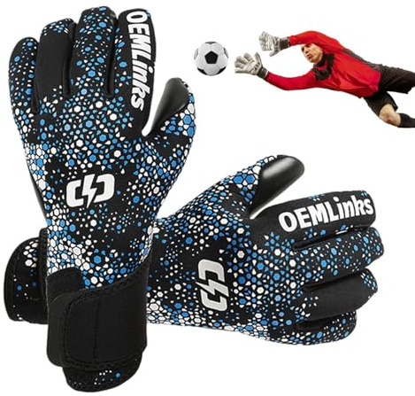 Genérico Guantes De Portero De Fútbol - Espeso Elástico Cómodo Alto Rendimiento Antideslizante | Guantes de Portero para Jóvenes y Niños - para Niños Niñas Adolescentes Y Adultos