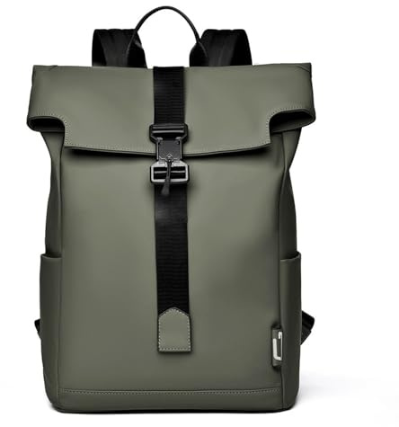 Mochila informal de viaje, impermeable, ligera, resistente, ideal para viajeros, excursionistas, actividades al aire libre y uso diario., verde, Talla única para todos, Mochilas sling