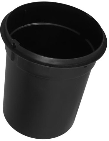 Mikikit Secchiello Interno per Rifiuti da 3l in Abs Nero, Lavabile Apertura Ampia, Stile Semplice e Decorativo per Cucina e Studio