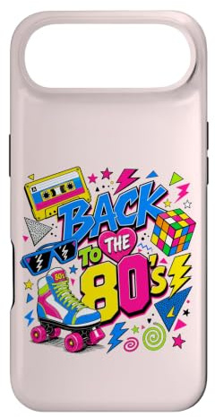 Back to 80s Nostalgia Roller Skate Boombox Cassette années 80 Coque pour iPhone Air