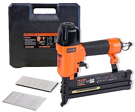 Valu-Air SF5040 - Clavadora y grapadora neumática 2 en 1 calibre 18 de 2 pulgadas con funda de transporte