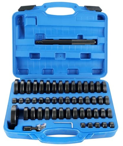 DASBET 52 in 1 Custom Bushing Driver Tool Set Wheel Axle Bearing Race Seal Installer Custom Bush Bearing & Seal Driver Press Set 18mm - 65mm