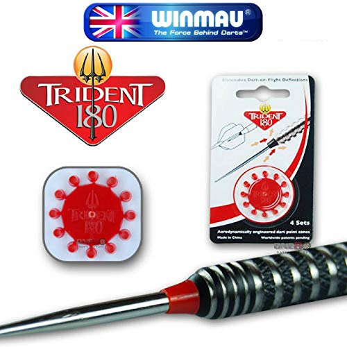 Winmau darttillbehör – Trident 180 dartpunktfästen Röd En storlek