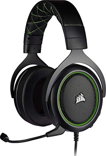 CORSAIR HS50 PRO STEREO Leichtes Kabelgebundenes Multiplattform-Gaming-Headset - Abnehmbares Unidirektionales Mikrofon - PC, Mac, PS5, PS4, Xbox, Nintendo Switch, Mobile – Grün