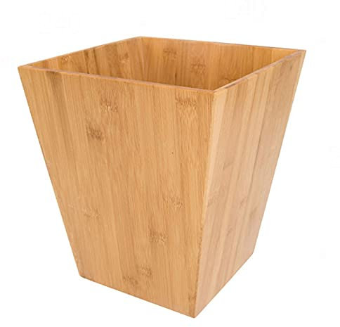 Advap Corbeille carrée en Bois, Panier de Papier à gaspillage de Style Ferme, Mince sous Forme de Bureaux de Bureau Peut Poubelle de Bureau, pour Les châssis de la Poubelle intérieure et de Plein air