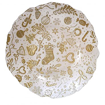 BRANDANI Ciotola in vetro pannaoro serie Christmas cm. 30