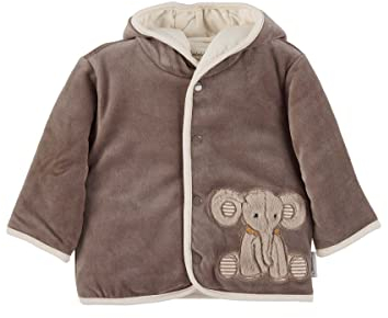 Sterntaler Baby Unisex Kapuzenjacke Kinder Kapuzenjacke Nicki Elefant Eddy - Outdoor-Sweatjacke, Übergangsjacke, Sweatjacke - grau, 56