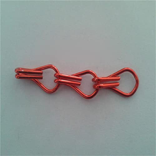 1.6mm 90 * 210cm Gold Color Anodized Aluminum Chain Link Hook Fly Insect Screen Curtains-red