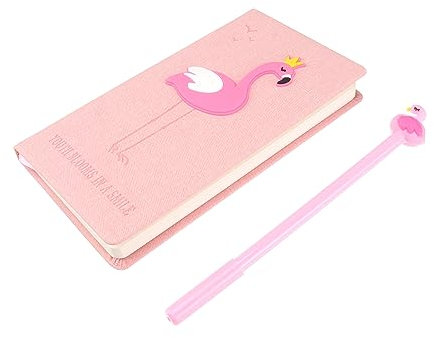 Operitacx Notizbücher Steno Pocket Notebook Dankbarkeitsbuch Hardcover-Tagebuch Budgetbuch Tagebuch schreiben Haushaltsbuch Flamingo-Notizbuch rosa notizbuch Mädchen Herz Geschenk Liebhaber