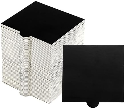 QUARKZMAN 200pcs Mini Gâteau Planches, Mousse Gâteau Cartons Carré Gâteau Bases Cupcake Dessert Présentoirs Base Plateau pour Fête Mariage Anniversaire Restaurant