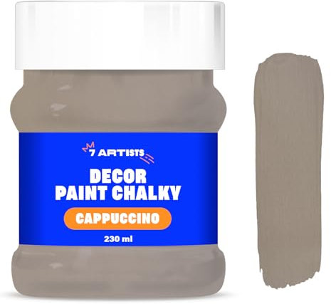 7 Artists Chalk Paint Capuchino 230 ml | Pintura a la Tiza para Muebles | Efecto Vintage | Colores para Decoración