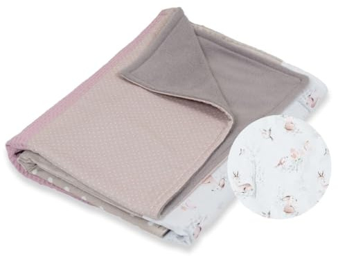 ULLENBOOM Babydecke 70x100 cm - OEKO-TEX Baumwolle mit Fleece | OEKO-TEX zertifiziert, Oberseite: 100% Baumwolle, Unterseite: Fleece, Made in EU, Atmungsaktiv, Schadstoffgeprüft, Waschbar