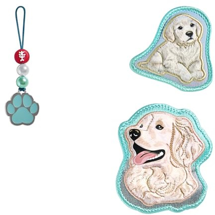 Step by Step Magic Mags „Dog Basty“, 3-teilig, 2 Magnet-Applikationen und 1 Anhänger, Hunde-Design, passend zum Schulranzen oder Vorschulrucksack