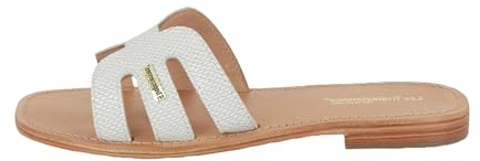 LOS TROPEZIANOS por Sr. Belarbi Mujer Hadamia Zapatos Ciudad Mule y Zueco, Serpiente Blanca, 37 EU