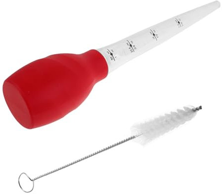 Cabilock Silicone Turkey Baster Cleaning Brush Cooking Accessories Baster for Cooking Meat