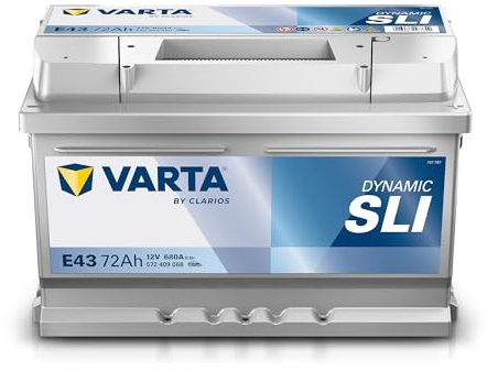 VARTA Automotive DYNAMIC SLI (E43) 12V 72Ah 680A - Nassbatterie KFZ mit Standardausstattung & ohne Start-Stopp System - Starterbatterie für einfachen Energiebedarf - Bleisäurebatterie wartungsfrei