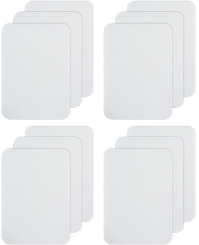 12 PCS Iron On Patches, 4.13 x 2.95in White Patches Repair for Clothing, Pants, Dress, Shirts, Coats, Jeans and More